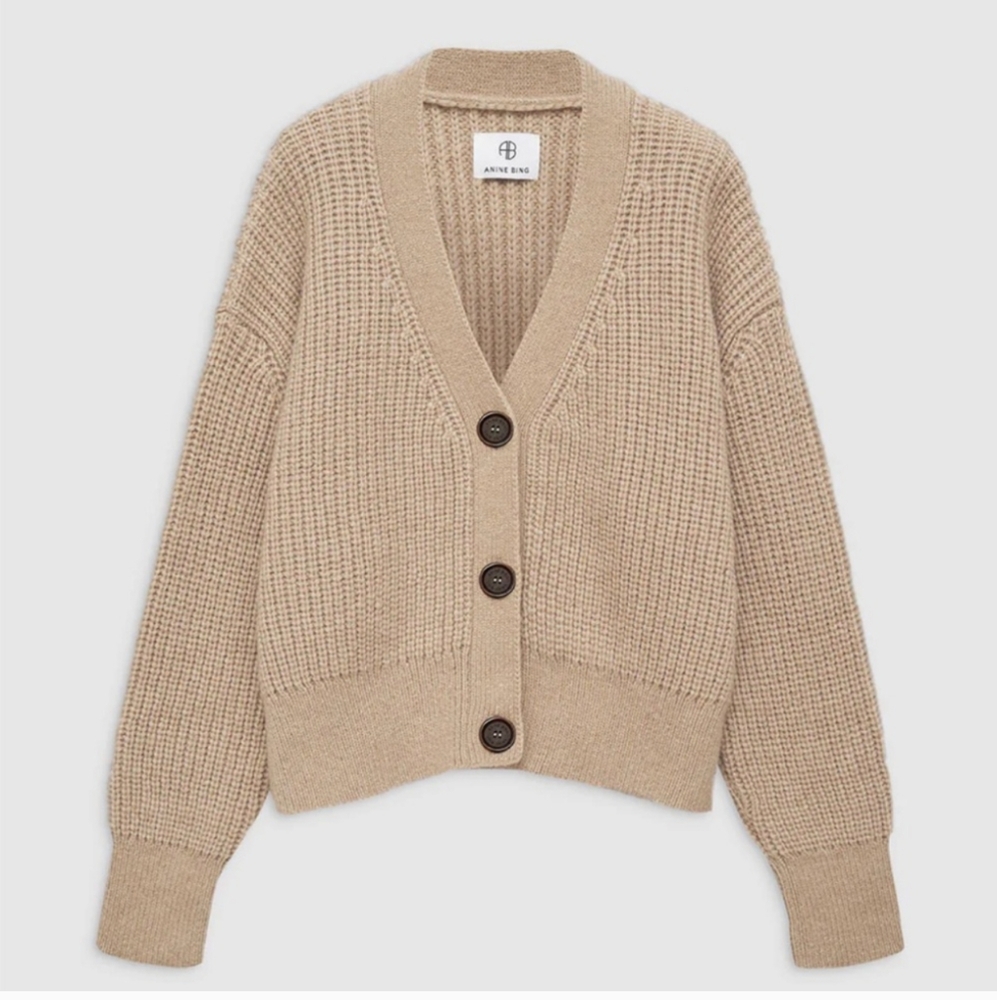 ANINE BING - Maxwell Beige Cardigan NWOT Size M